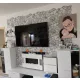 3D PVC falpanel Grafit homokkő mintás