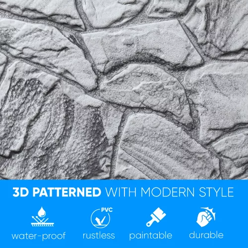 3D PVC falpanel Grafit homokkő mintás