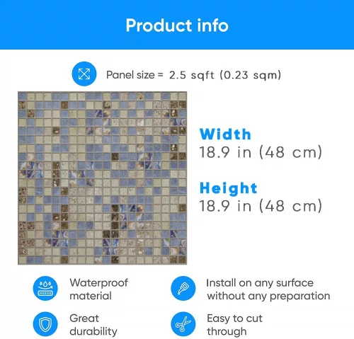 3D Öntapadós PVC falpanel, Foxy, 48x48 cm