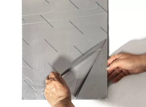 Öntapadós habosított lambéria panel, 270 x 48.5 cm, Drappos-szürke