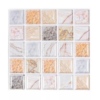   Csempematrica, 3D Öntapadós falpanel, Márvány mozaik, 30x30 cm