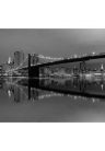 Fotótapéta fekete fehér Manhattan-i híd - 300x270 cm