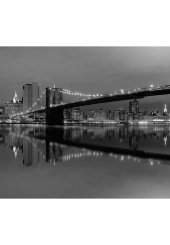 Fotótapéta fekete fehér Manhattan-i híd - 300x270 cm