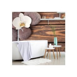   Fotótapéta wellness kövek és orchidea fa háttéren - 150x100 -