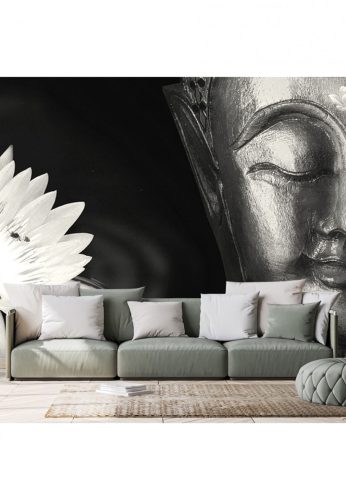 Fotótapéta az imádott Buddha fekete fehérben - 450x300 -