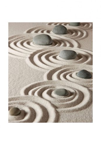 Fotótapéta Zen kövek homokos körökben - 225x270 - cm