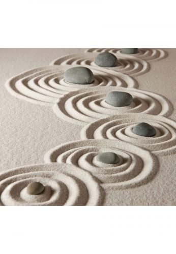 Fotótapéta Zen kövek homokos körökben - 300x270 - cm