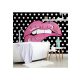 Tapéta pop art rózsaszín ajkak - 150x100 -