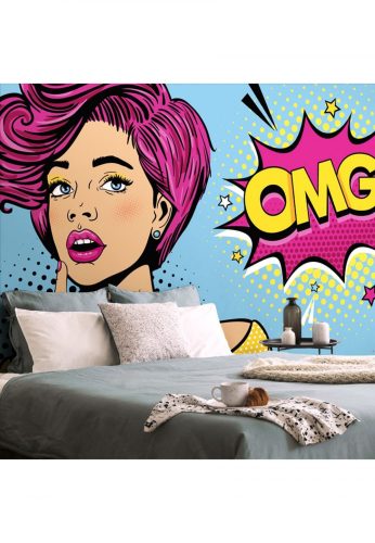Tapéta pop art stílusban - OMG! - 150x100