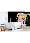 Fotótapéta pop art Marilyn Monroe fekete háttéren - 225x150 -