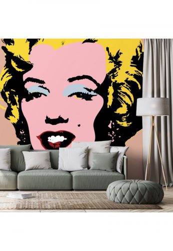 Tapéta pop art Marilyn Monroe barna háttéren - 225x150 -