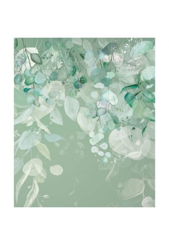 Tapéta pasztell zöld levelek - 225x270 - cm