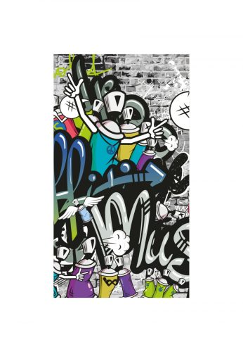 Fotótapéta stílusos graffiti fal - 150x270 - cm