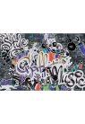 Fotótapéta trendi lila graffiti fal - 450x300 -