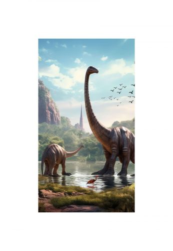 Tapéta a dinoszauruszok felfedezetlen földje - 150x270 - cm