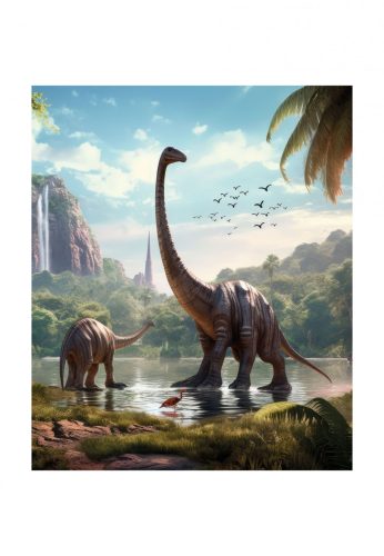 Tapéta a dinoszauruszok felfedezetlen földje - 225x270 - cm