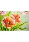 Fotótapéta piros tulipán vintage kivitelben - 225x150 -