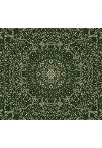 Fotótapéta részletes Mandala zöld színben - 300x270 - cm