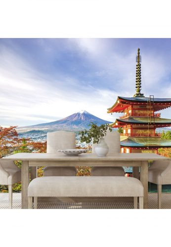 Fotótapéta kilátással a Chureito pagodára és a Fuji-hegyre - 450x300