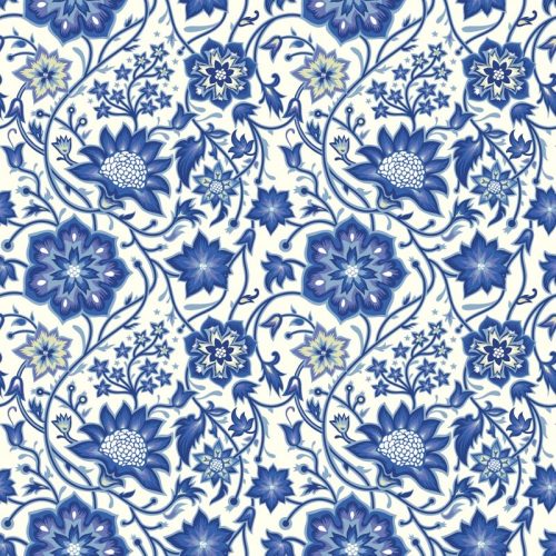 Dimex tapéta, Kék virágok mintás, 7,5m2/tekercs