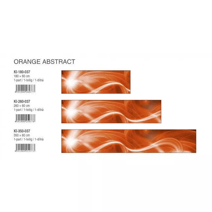 ORANGE ABSTRACT öntapadós konyhai poszter, 180x60 cm ORANGE ABSTRACT öntapadós konyhai poszter, 180x60 cm