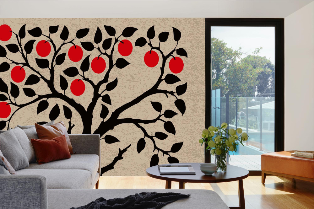 Vlies Fotótapéta - Aple tree - 375x250 cm Vlies Fotótapéta - Aple tree - 375x250 cm