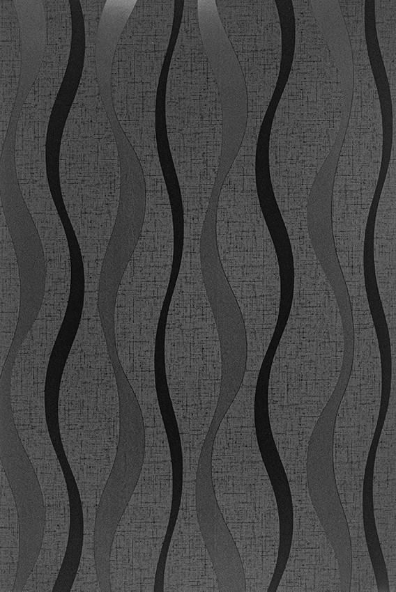 Fekete-ezüst modern mintás tapéta (924502)