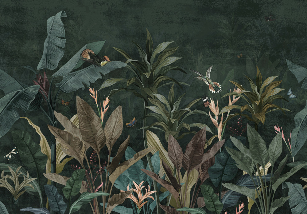 Levelek a dzsungelben poszter, fotótapéta Vlies (368 x 254 cm)